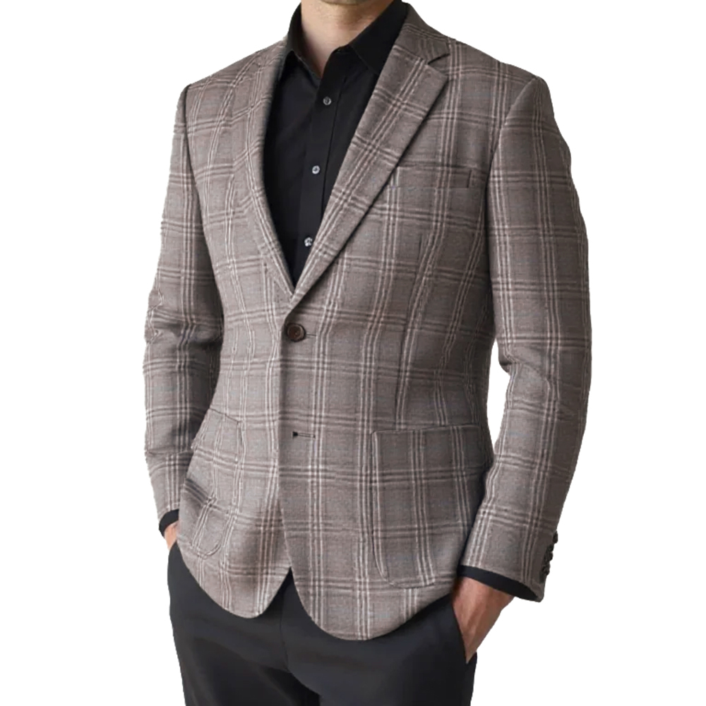 Tailored Coat Wool - 2026 패션 남성 재킷 브라운 그레이