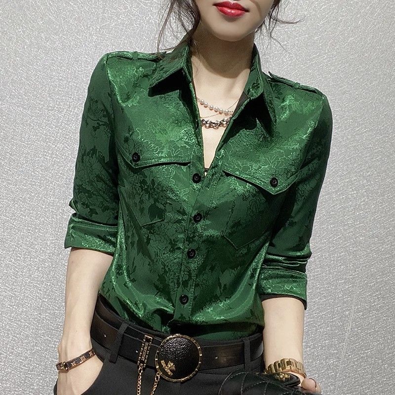 Women Formal Wear Shirts - 여성용 긴팔 셔츠 블라우스, 사무실 의상