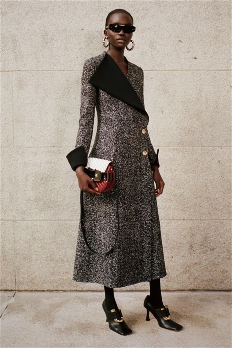 Women Formal Wear Designers - 디자이너 핀스트라이프 긴 여성 오버코트, 두꺼운