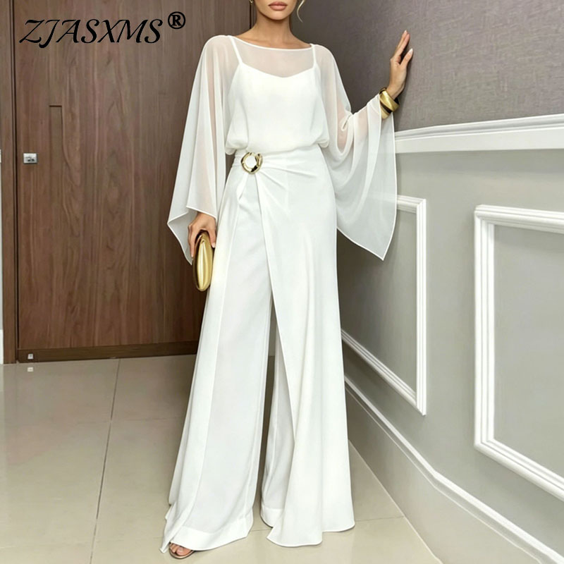 Women Formal Wear Set - 여성 정장 점프수트 2피스 세트 시스루