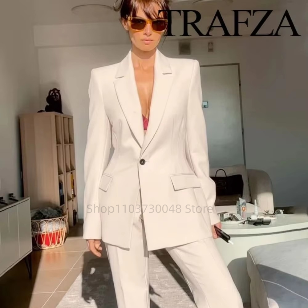 Women Formal Wear Set - 패션 오피스 여성 블레이저 및 바지