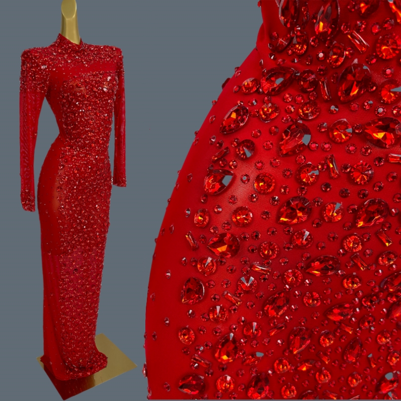 Women'S Formal Dinner Wear - 섹시한 쉬어 메쉬 공식 댄스 파티