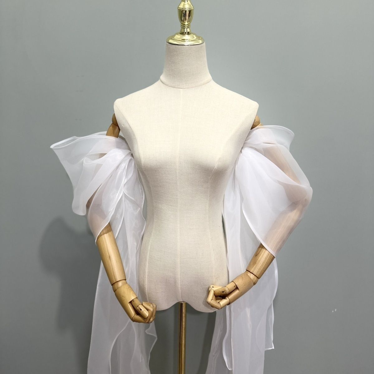 브라이덜 슬리브 오간자 탈부착 가능한 풍성한 롱테일 여 - Women'S Formal Wear To A Wedding 리뷰 및 가격