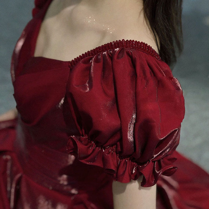이브닝 원피스 레드 브이넥 반팔 롱 스커트, 섹시한 백 - Women'S Formal Dinner Wear 리뷰 및 가격