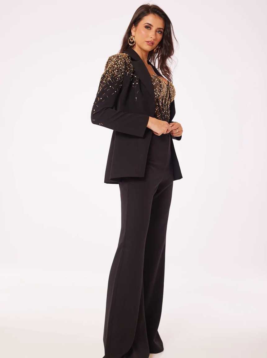 유니크 디자인 여성 정장 2피스 자켓 팬츠 노치 칼라  - Women Formal Wear Designers 리뷰 및 가격