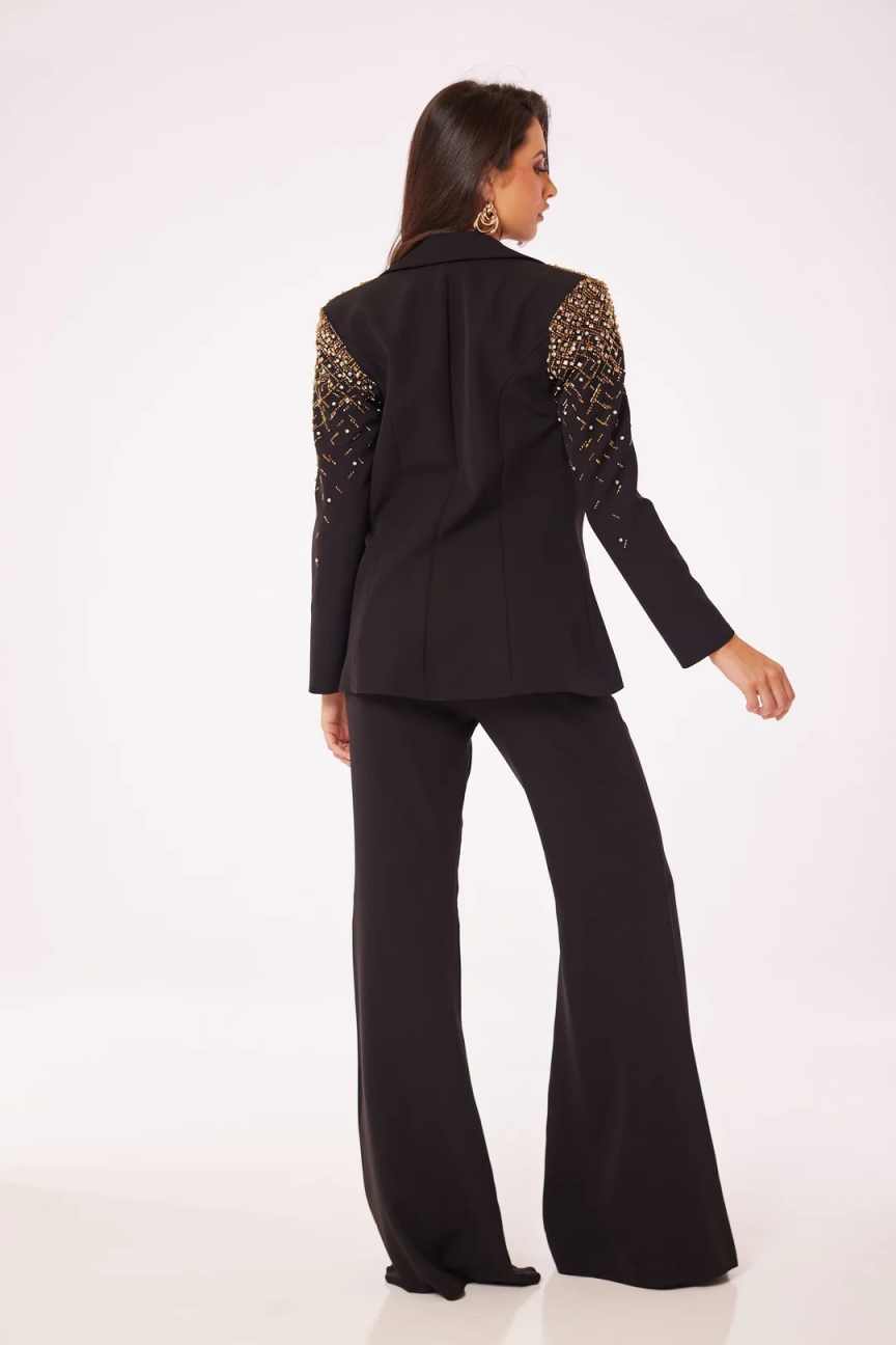유니크 디자인 여성 정장 2피스 자켓 팬츠 노치 칼라  - Women Formal Wear Designers 리뷰 및 가격