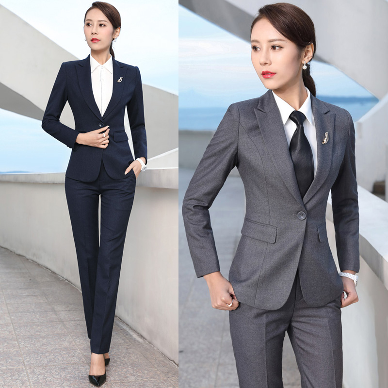 봄/가을 한국 스타일 비즈니스 슬림 정장, 긴팔 단색  - Women Formal Wear Korean 리뷰 및 가격