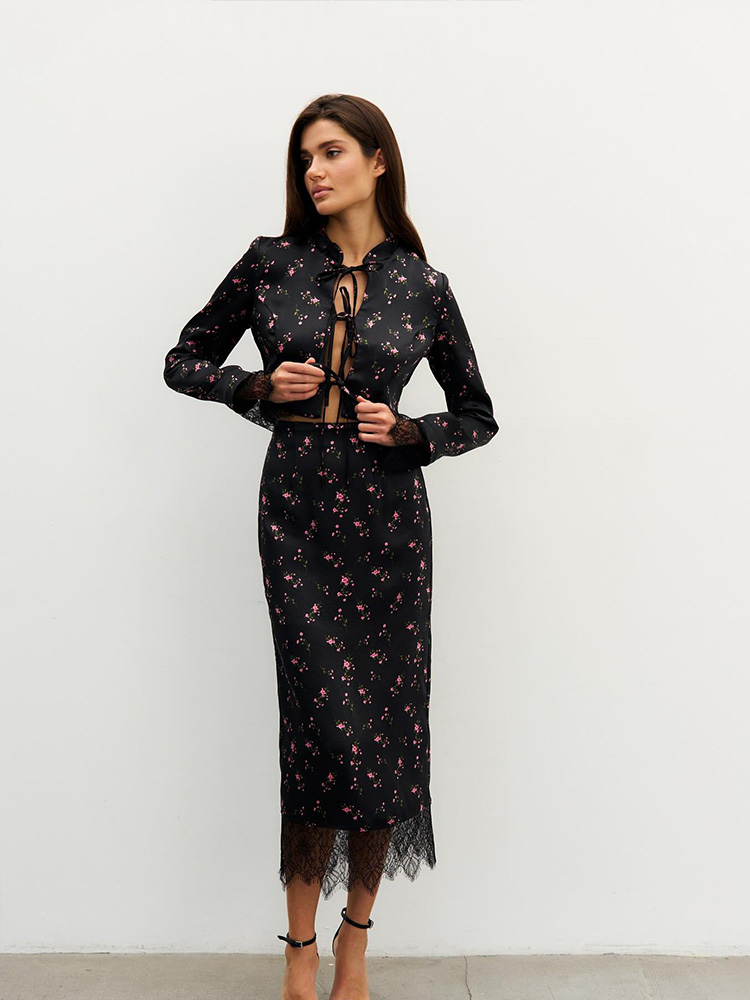 여성용 프린트 트랙수트 패션 2피스 섹시 클럽 레이스업 - Women Formal Wear Set 리뷰 및 가격
