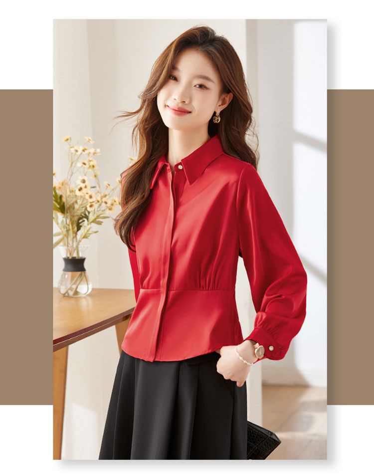 긴 소매 셔츠 여성 코튼 프릴 편안한 핏 Cottage - Women Formal Wear Korean 리뷰 및 가격