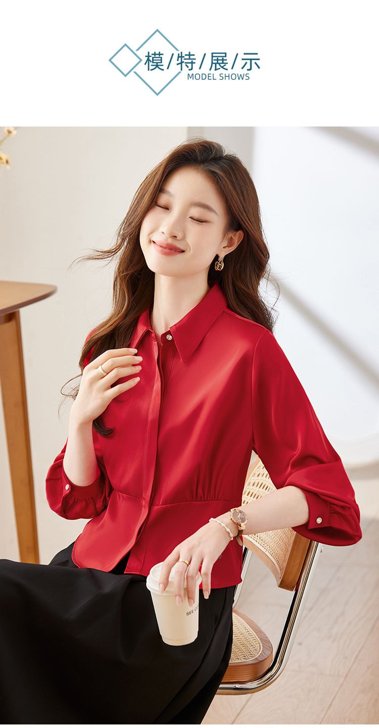 긴 소매 셔츠 여성 코튼 프릴 편안한 핏 Cottage - Women Formal Wear Korean 리뷰 및 가격