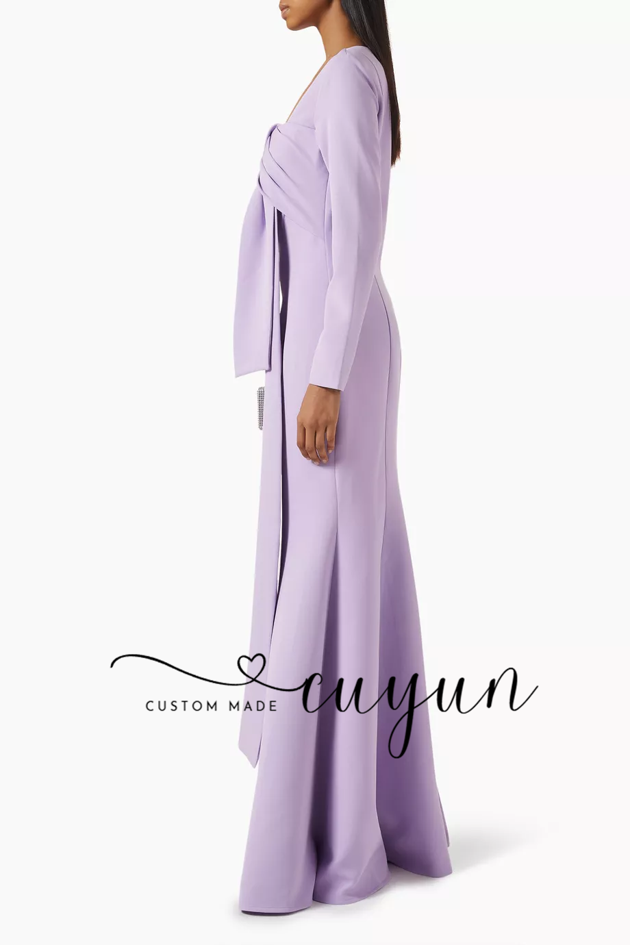 CUYUN 맞춤형 라벤더 여성 이브닝 드레스 스퀘어 칼 - Women'S Formal Dinner Wear 리뷰 및 가격
