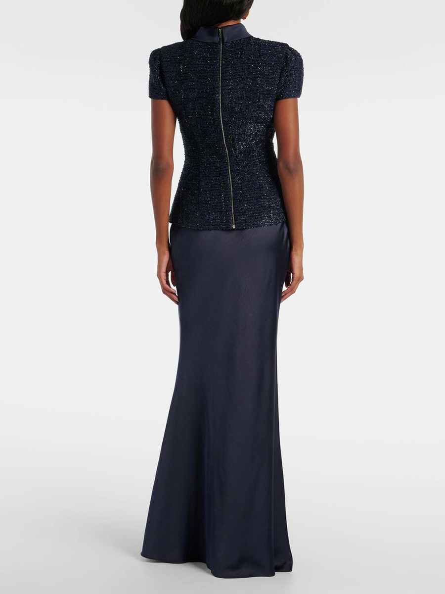 VGH 여성용 시크 투피스 세트, 스탠드 칼라 반팔 스 - Women Formal Wear Set 리뷰 및 가격