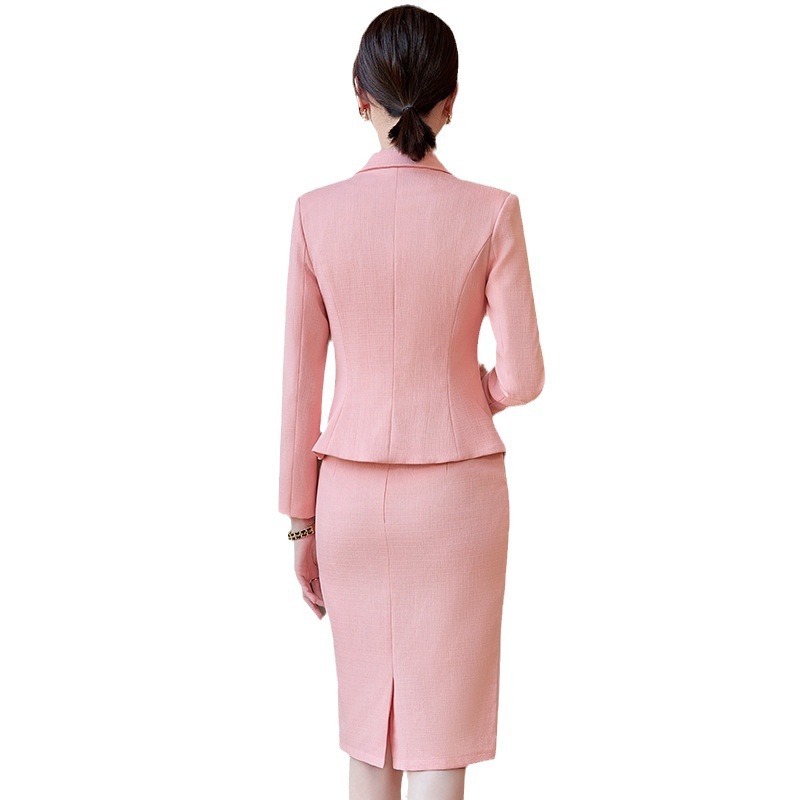우아한 여성용 정장 스커트 세트, 오렌지 블루 핑크 더 - Women Formal Wear Shirts 리뷰 및 가격