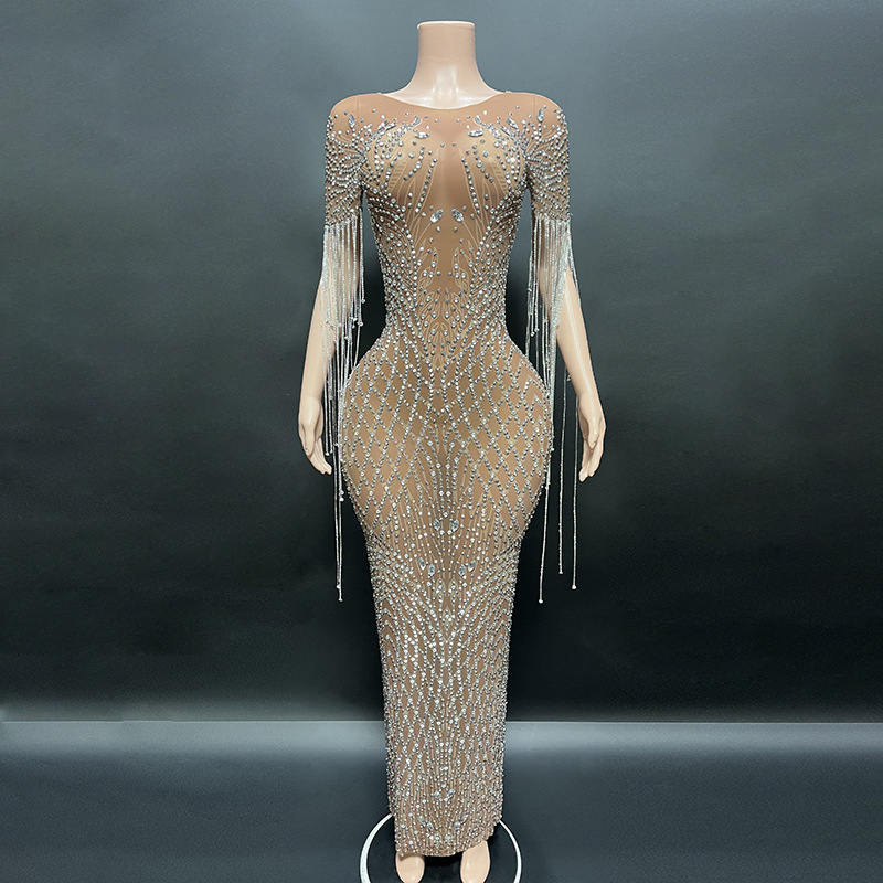 여성을위한 럭셔리 크리스탈 인어 이브닝 가운 섹시한 긴 - Women'S Formal Wear To A Wedding 리뷰 및 가격