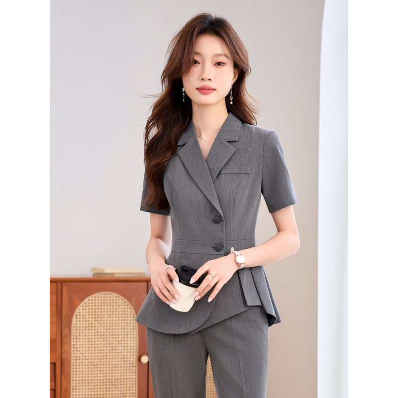 네이비 블루 여성용 얇은 전문직 정장2025신상 여름  - Women Formal Wear Shirts 리뷰 및 가격